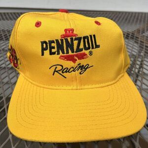 Vtg‎ Pennzoil Racing Michael Waltrip #30 Snapback Hat Checkered Flag Sports 90s